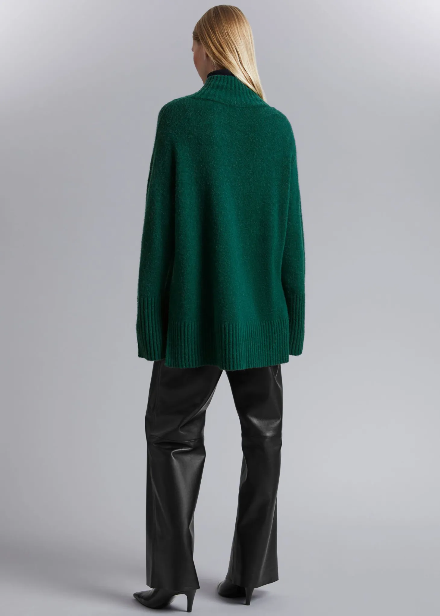 Mock-Neck Strikket Genser