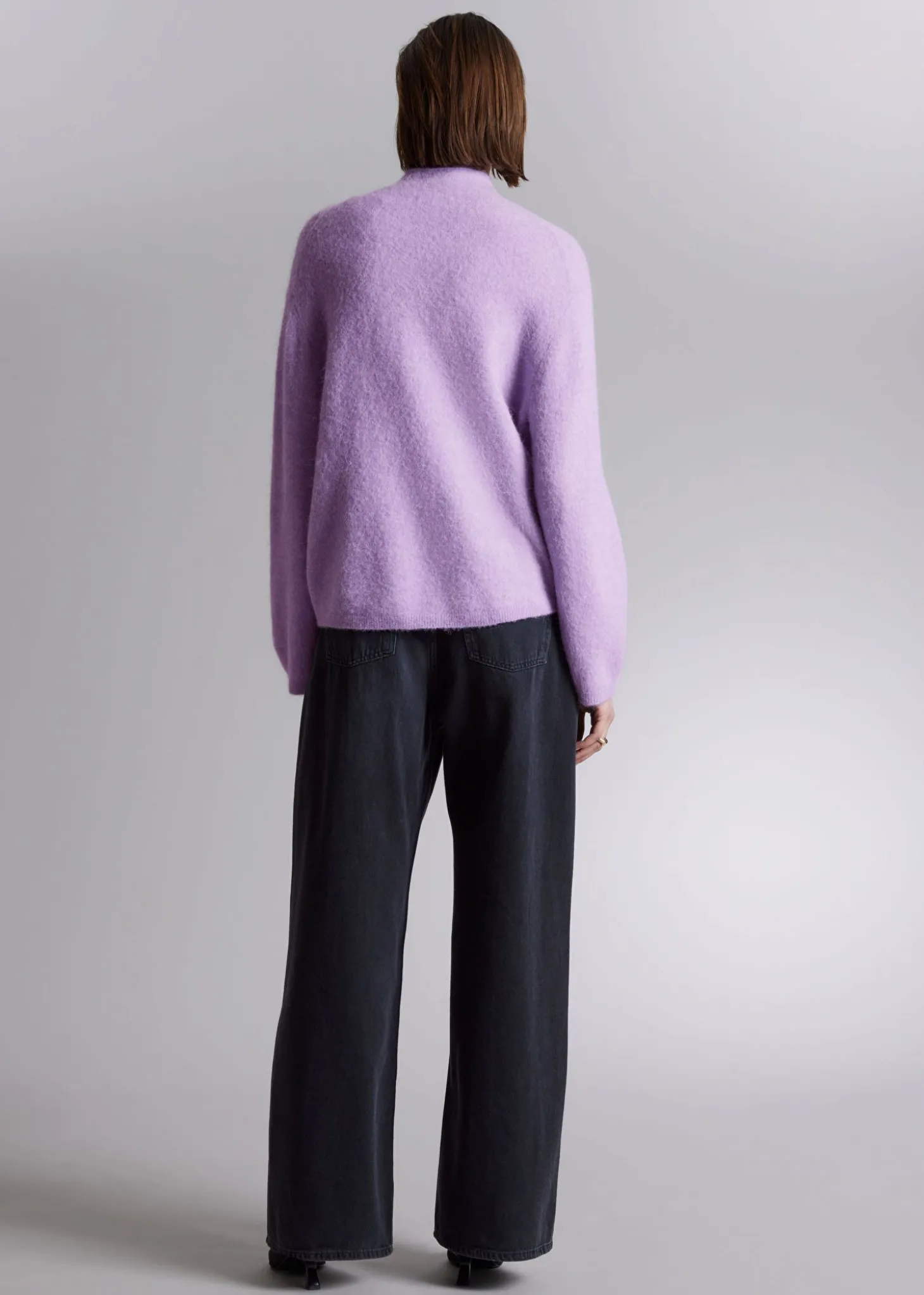 Mock-Neck Strikket Genser