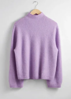 Mock-Neck Strikket Genser
