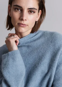 Mock-Neck Strikket Genser