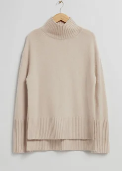 Mock-Neck Strikket Genser