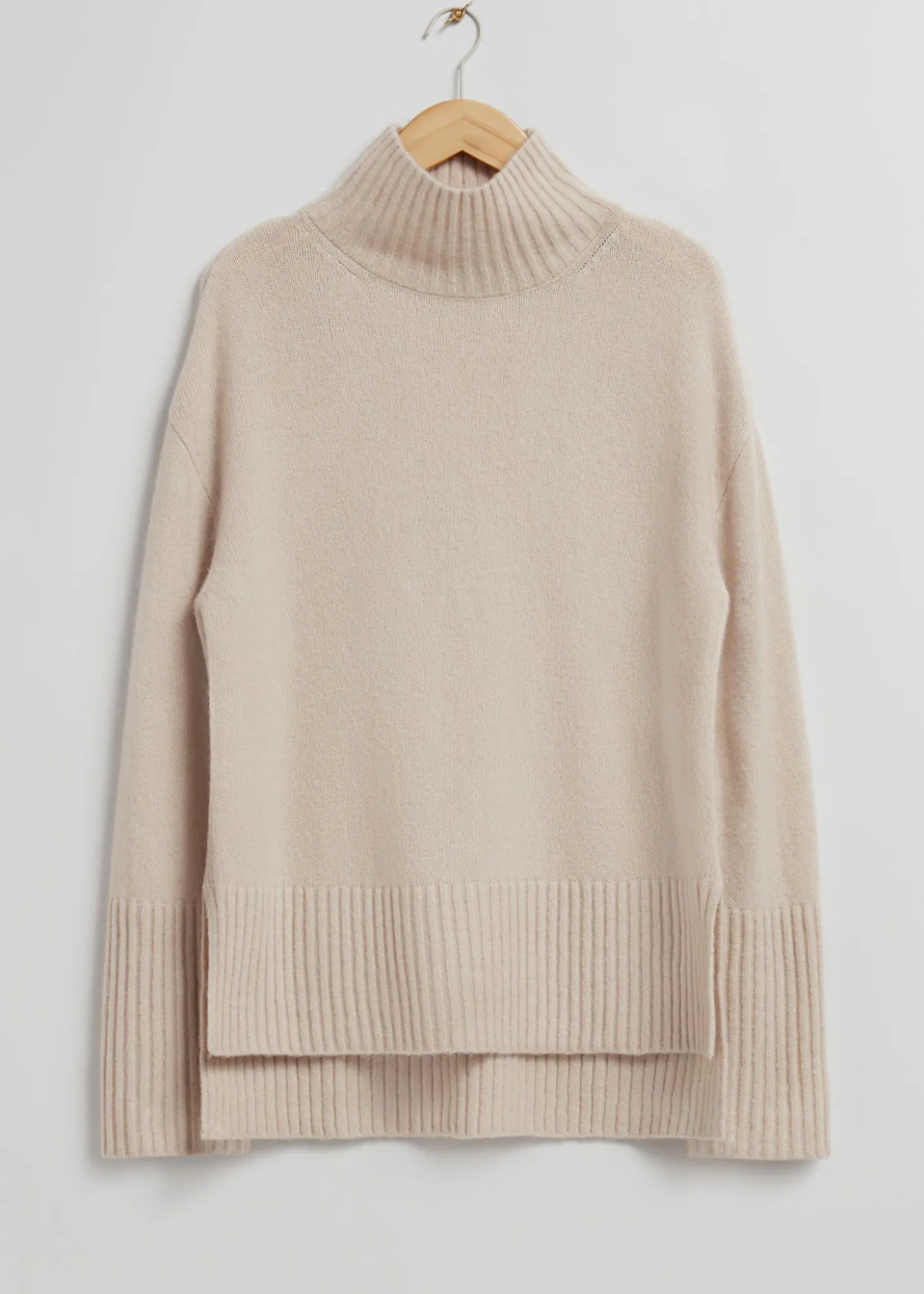 Mock-Neck Strikket Genser