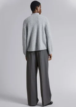 Mock-Neck Strikket Genser