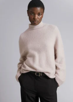 Mock-Neck Strikket Genser