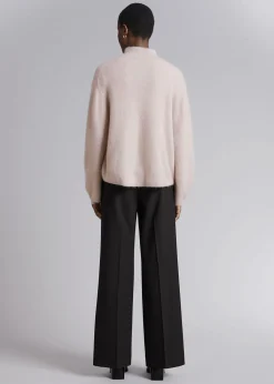 Mock-Neck Strikket Genser