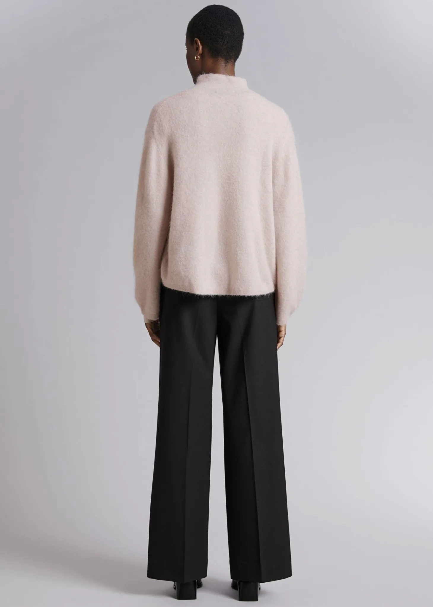 Mock-Neck Strikket Genser