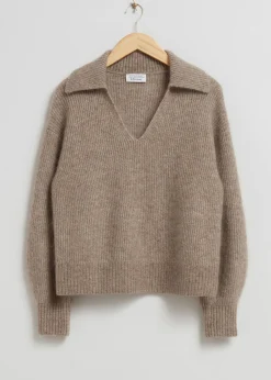 Mohair Strikket Genser