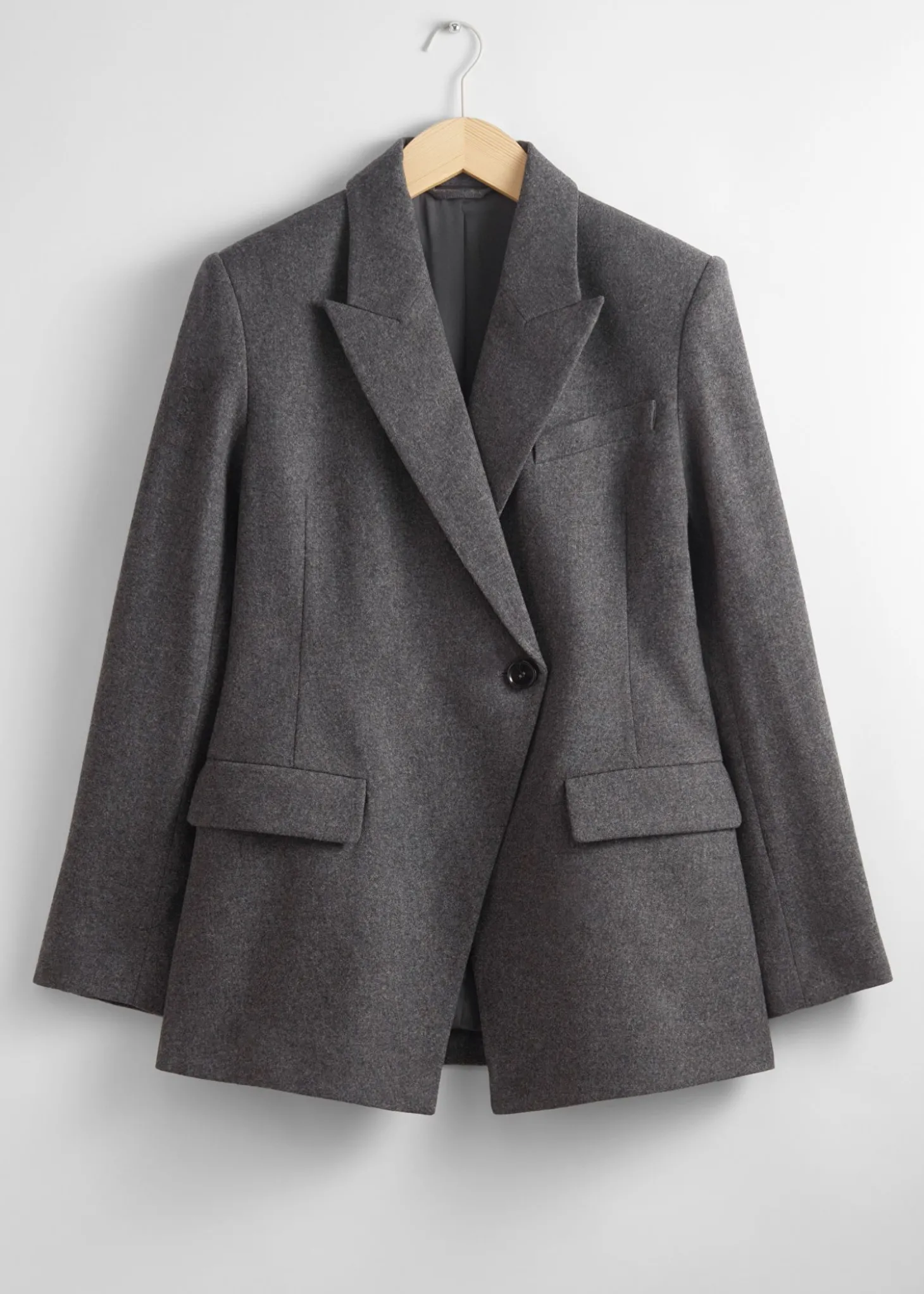 Montert Asymmetrisk Ullblazer