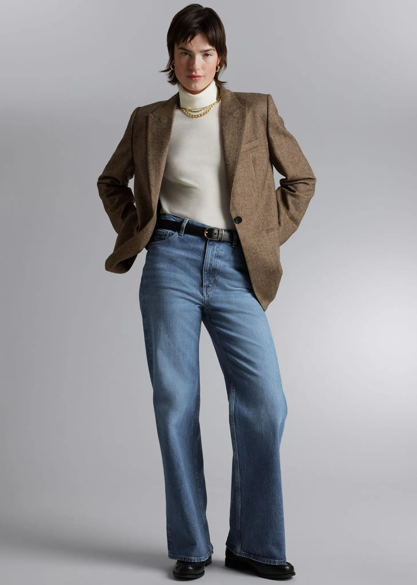 Oversized Pinstripe Blazer