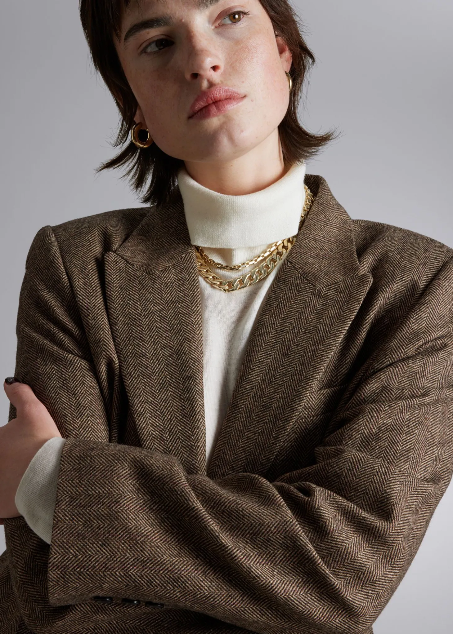 Oversized Pinstripe Blazer