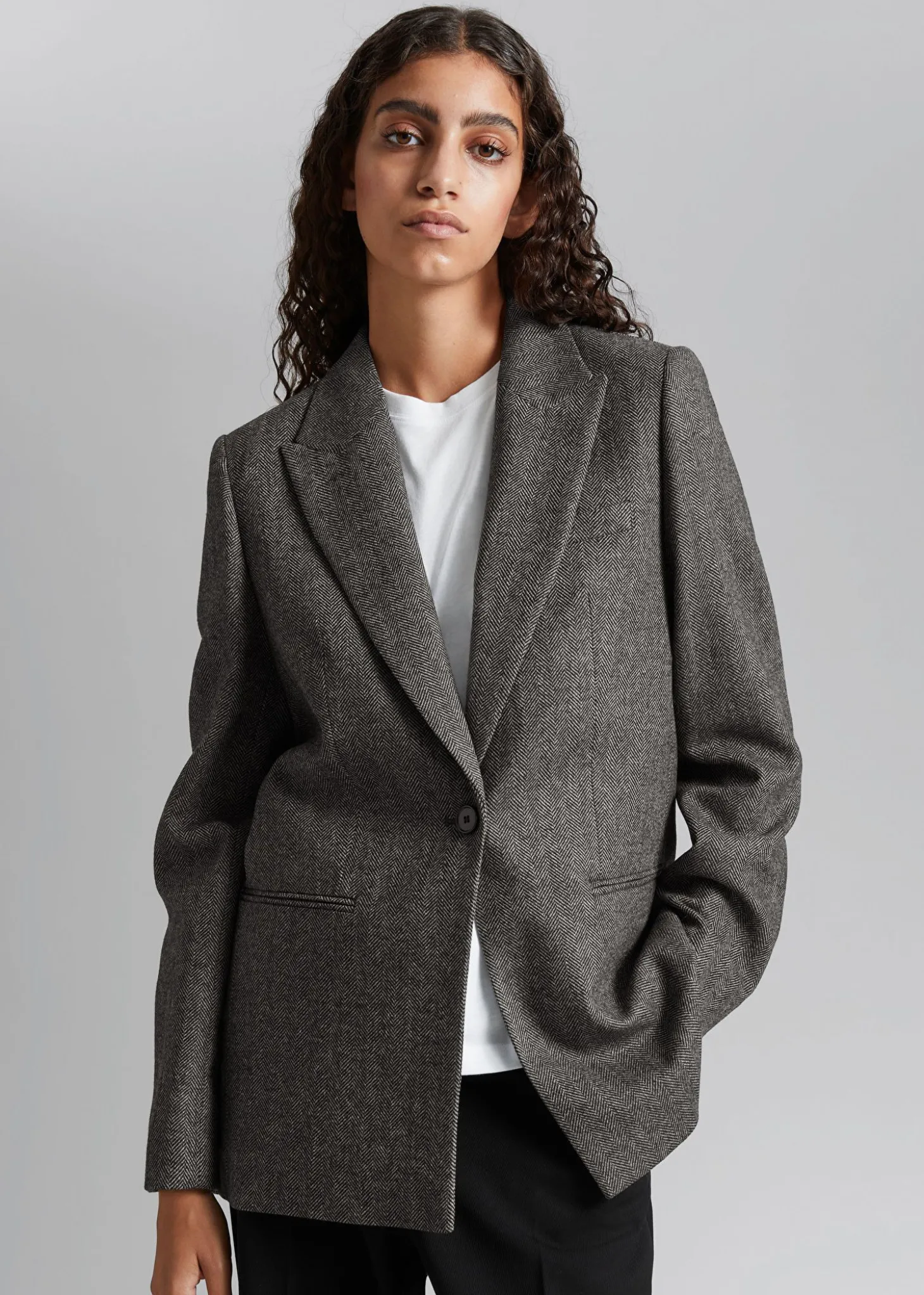 Oversized Pinstripe Blazer
