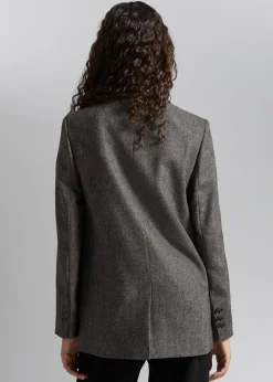 Oversized Pinstripe Blazer