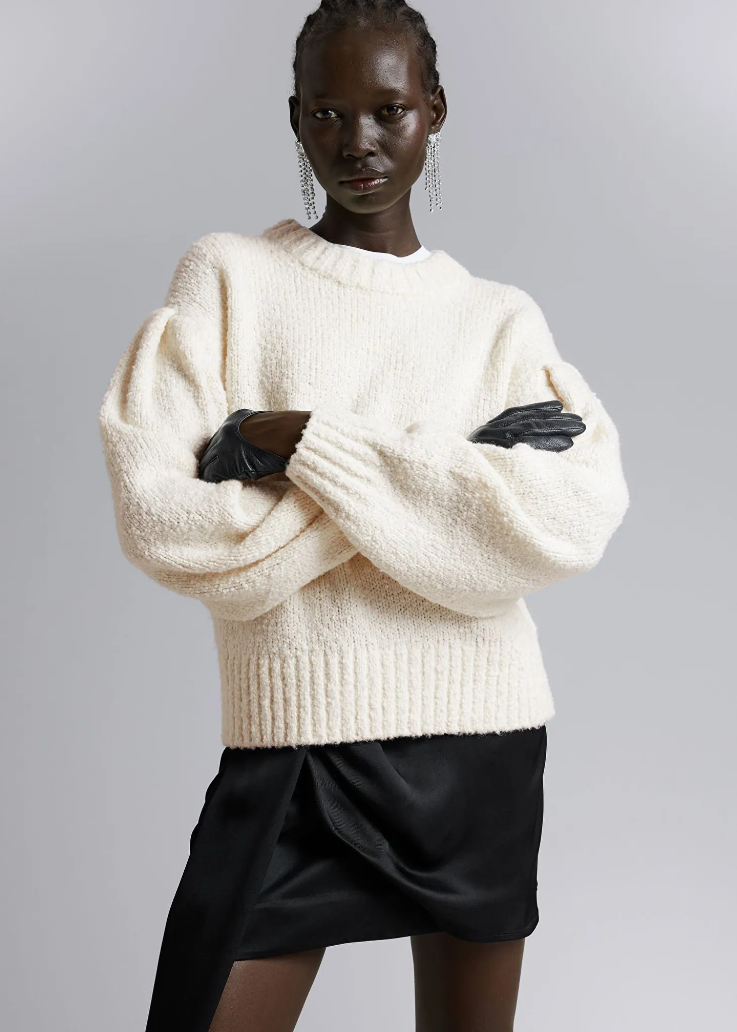 Oversized Strikket Genser