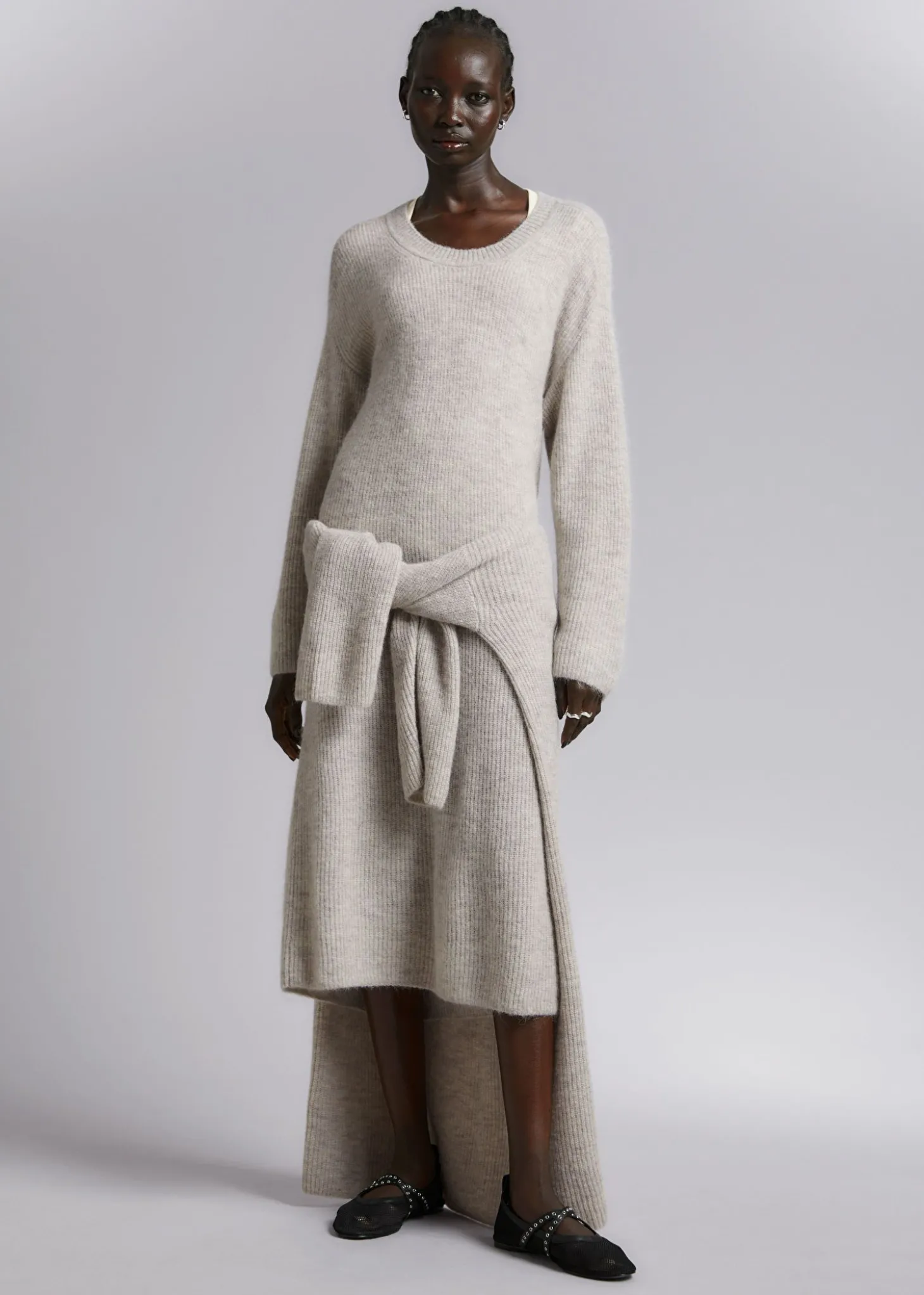 Oversized Strikket Midikjole
