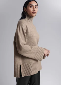 Oversized Turtleneck Merino Genser