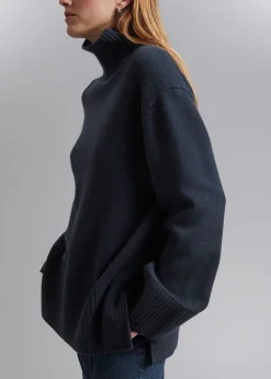 Oversized Turtleneck Merino Genser