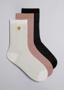3-Pack Hjertesokker Gavesett