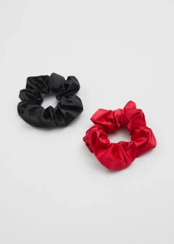 2-Pack Satin Scrunchies