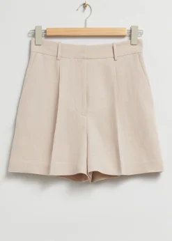 Plisserte Silkeshorts