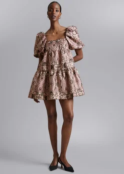Puff Sleeve Mini Dress