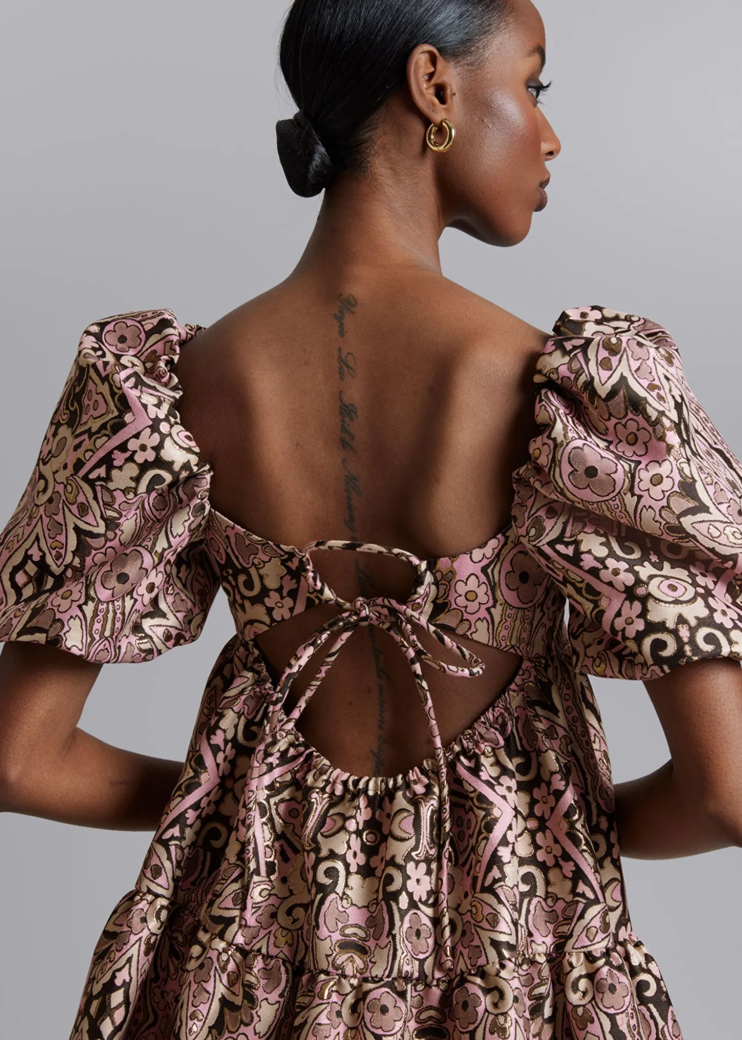 Puff Sleeve Mini Dress