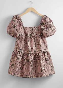 Puff Sleeve Mini Dress