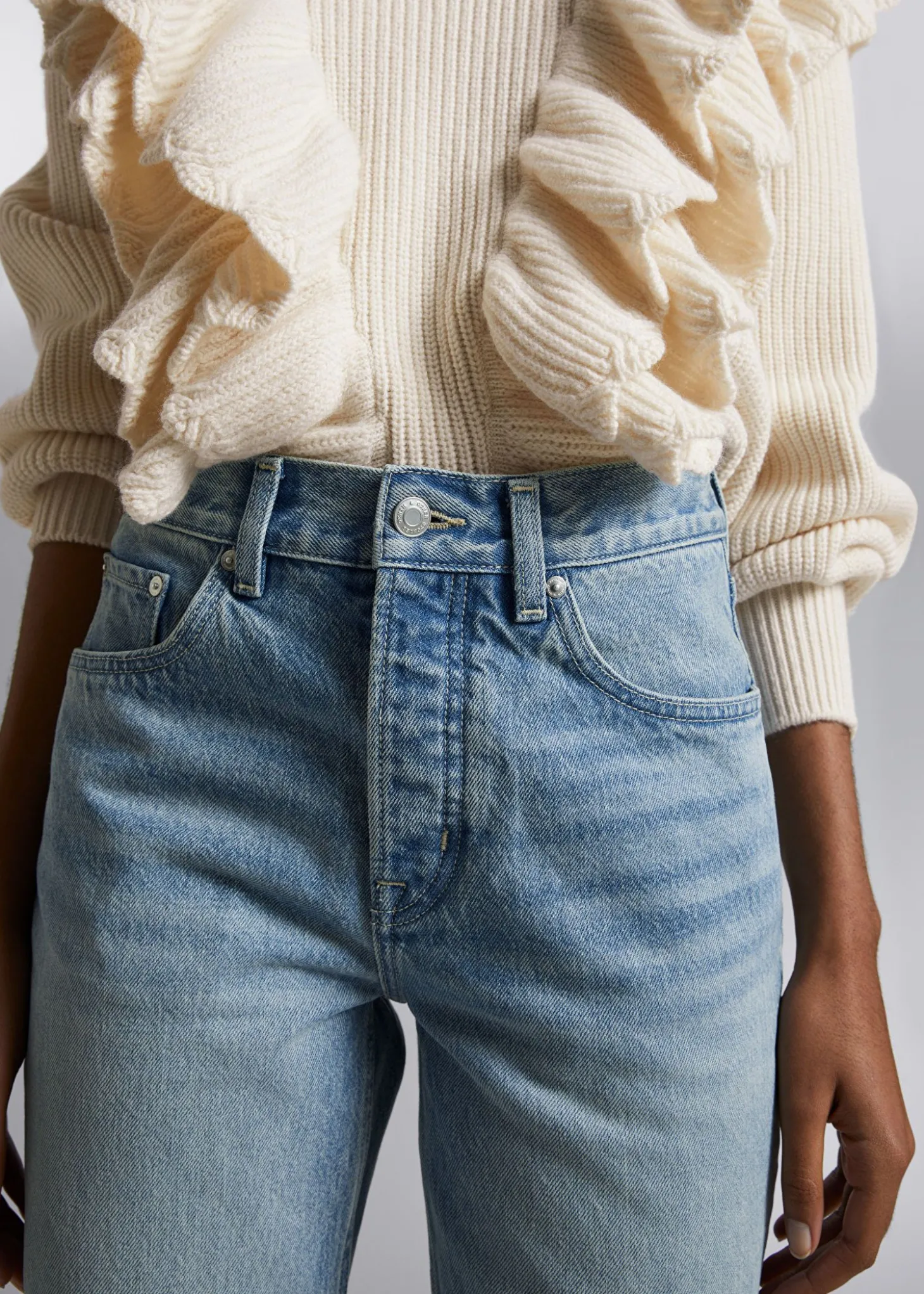 Rett Frynsete Jeans