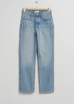 Rett Frynsete Jeans