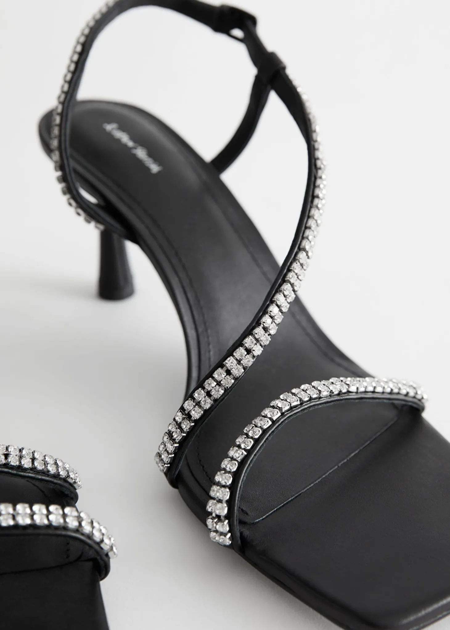 Rhinestone-Sandaler Med Reimhael