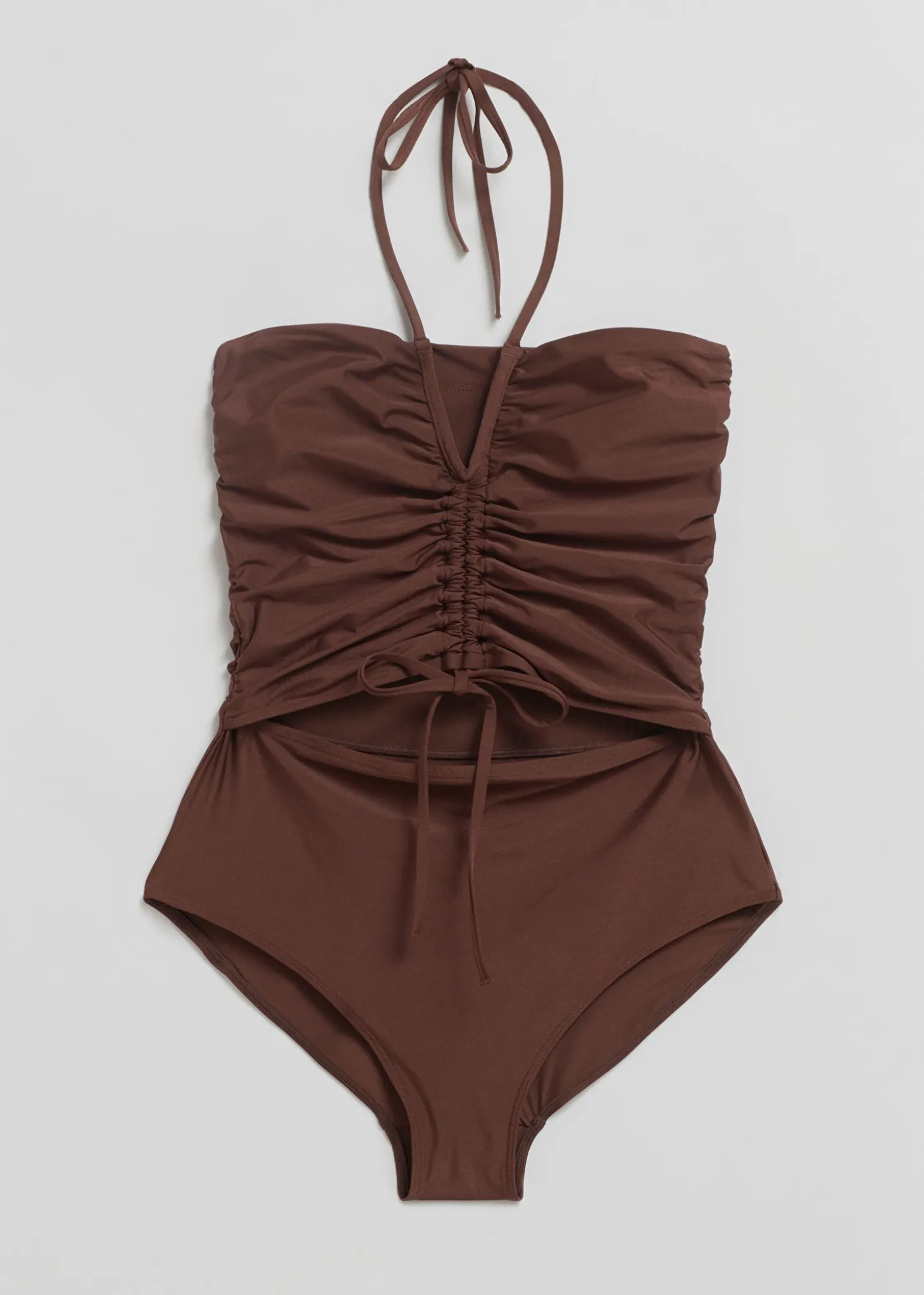 Ruched Bandeau Badedrakt