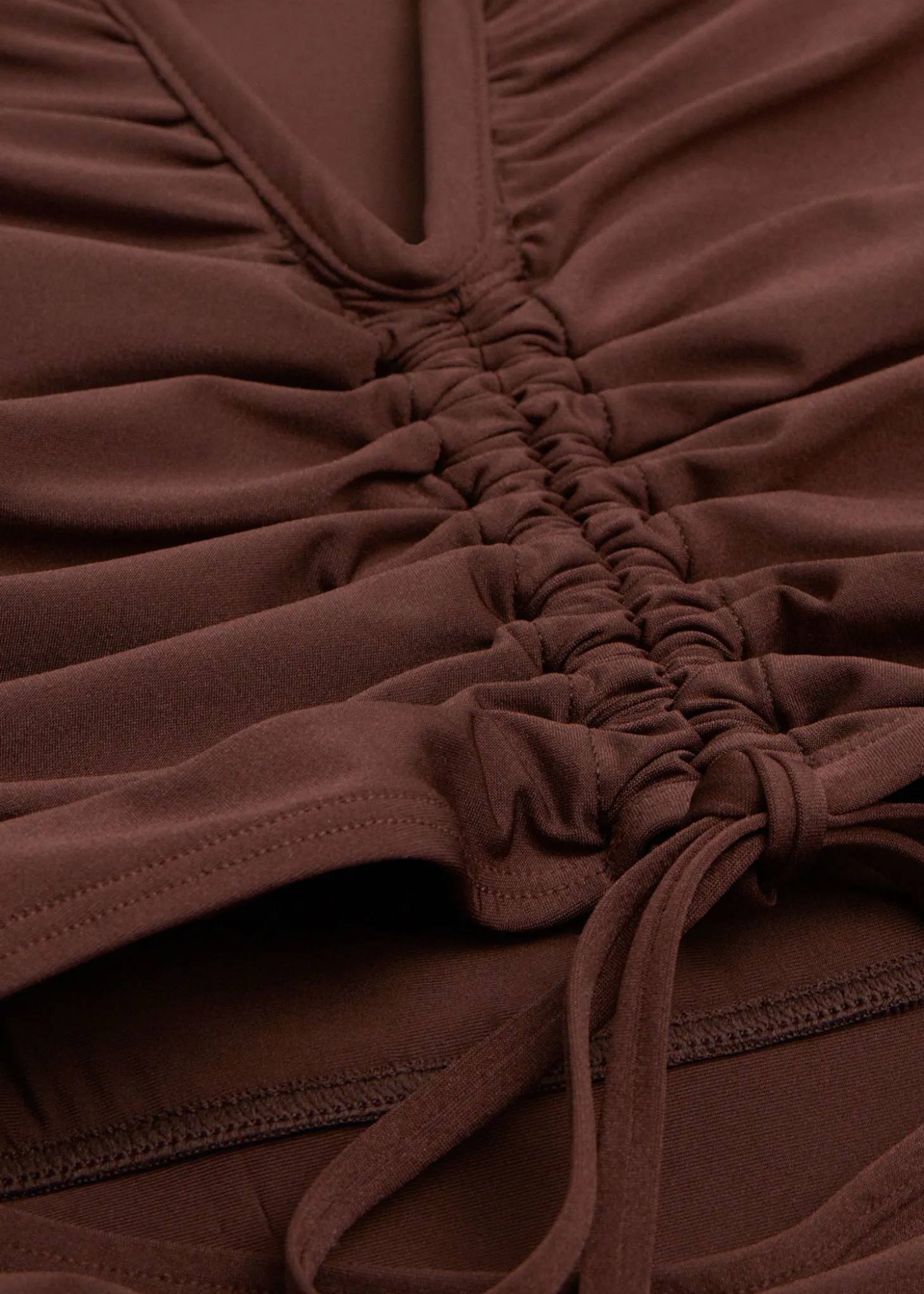 Ruched Bandeau Badedrakt