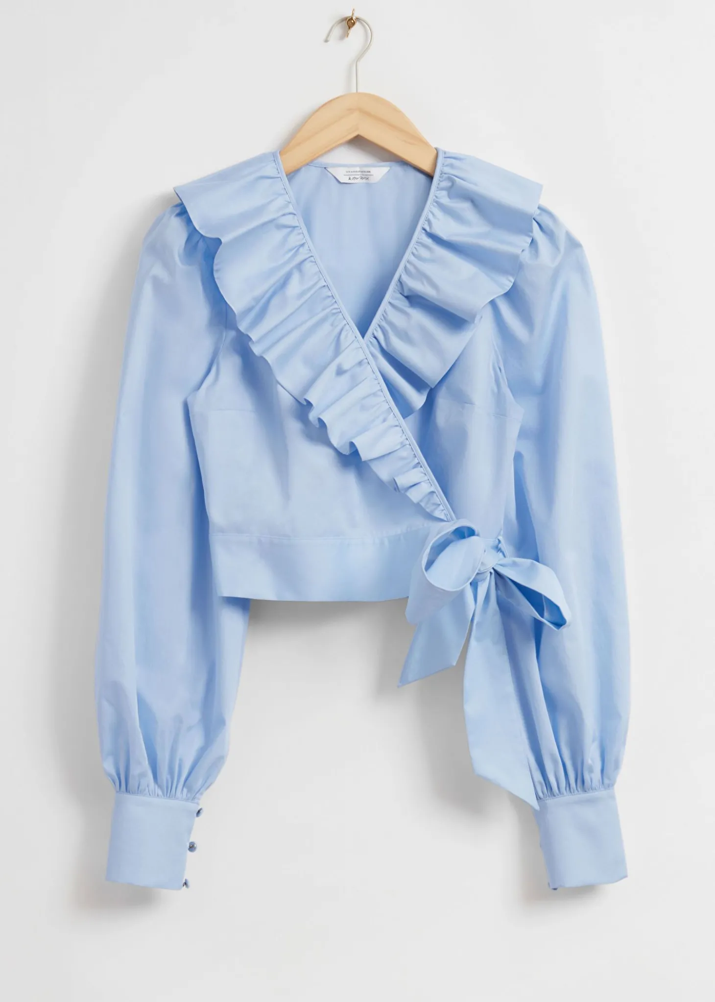 Ruffled Wrap Bluse