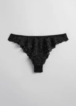 Scalloped Blonde Tanga
