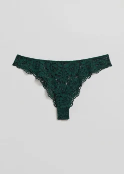 Scalloped Blonde Tanga