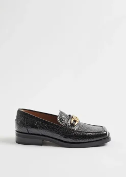 Skinnloafers Med Kvadratisk Ta
