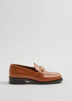 Skinnloafers Med Kvadratisk Ta