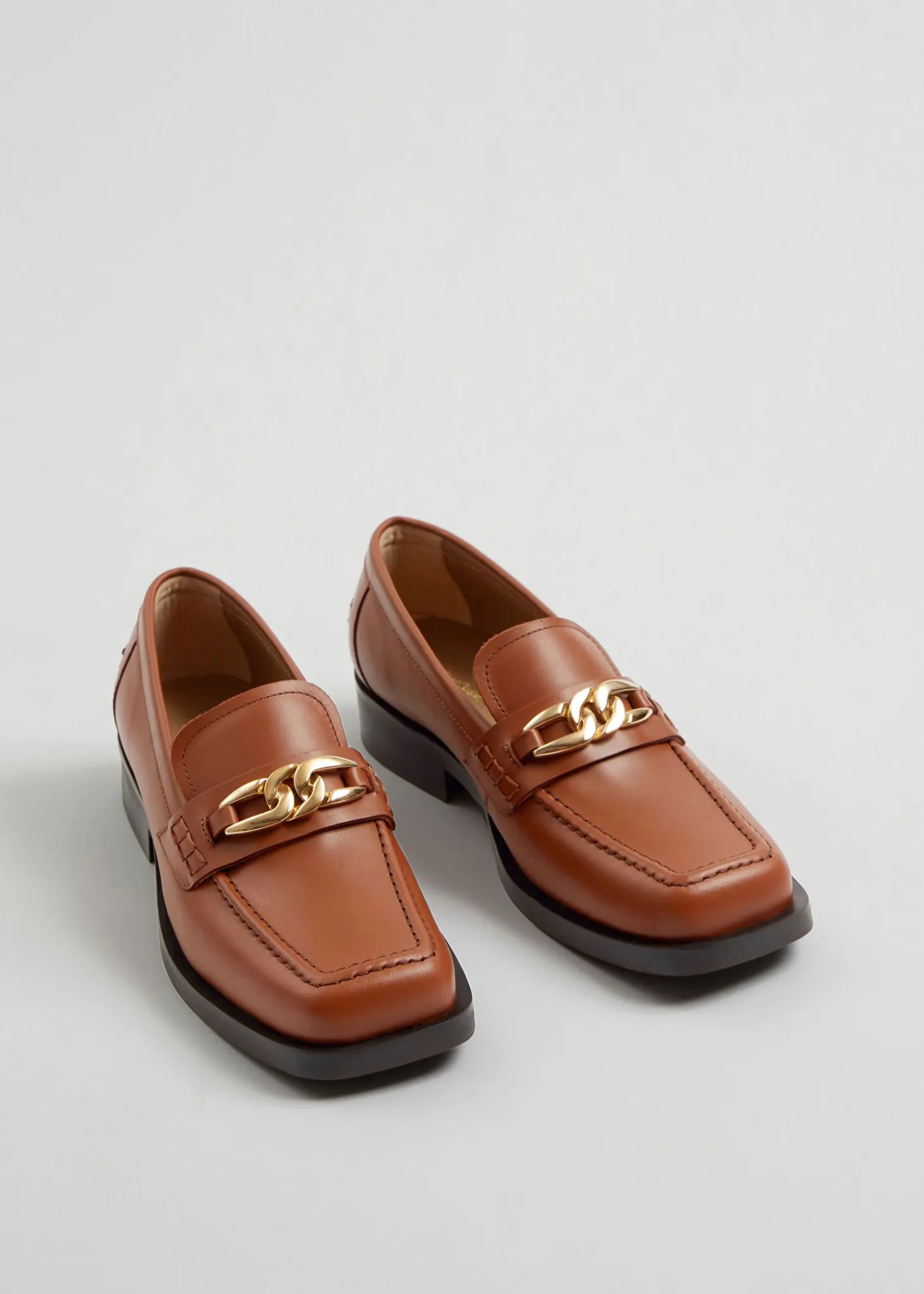 Skinnloafers Med Kvadratisk Ta