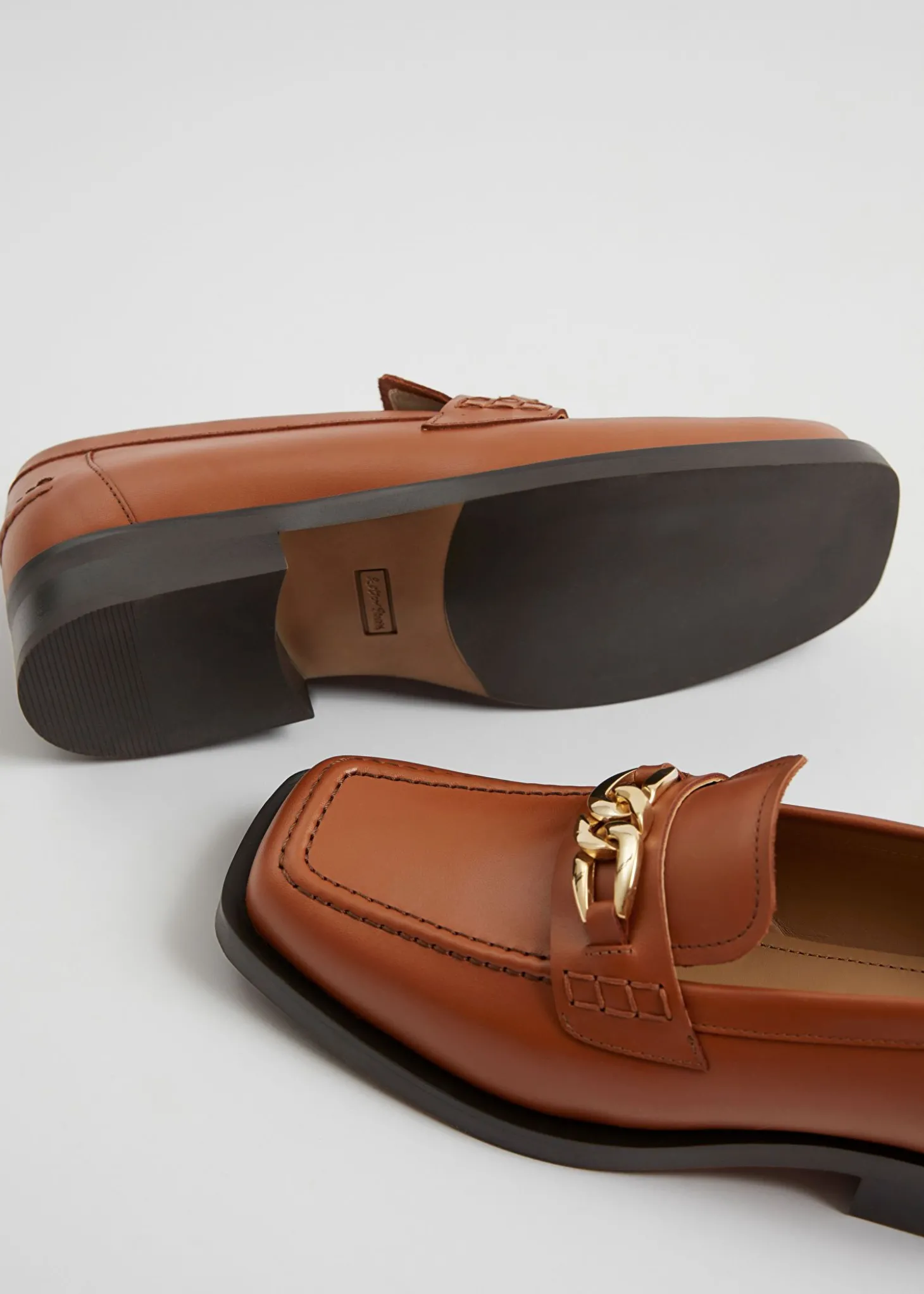 Skinnloafers Med Kvadratisk Ta