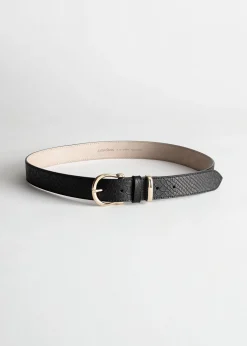 Slangepreget Skinnbelte