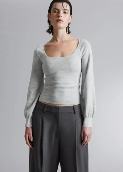 Slim-Fit Myk Strikket Topp