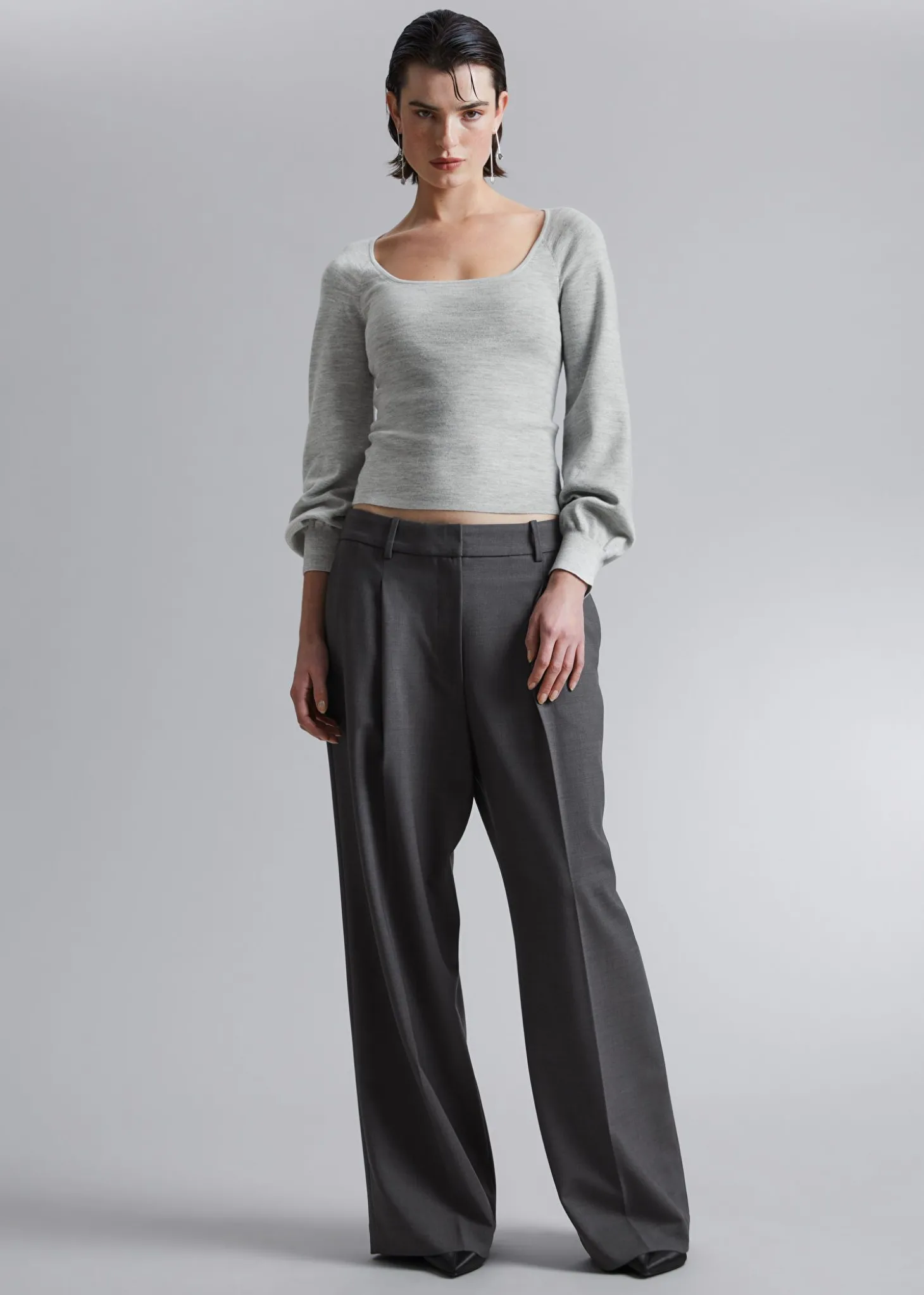 Slim-Fit Myk Strikket Topp