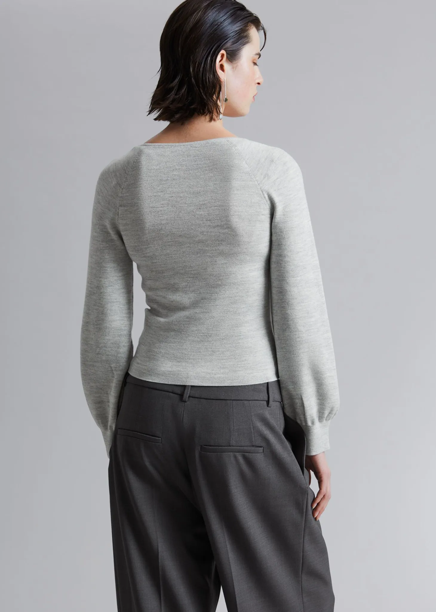Slim-Fit Myk Strikket Topp