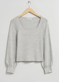 Slim-Fit Myk Strikket Topp