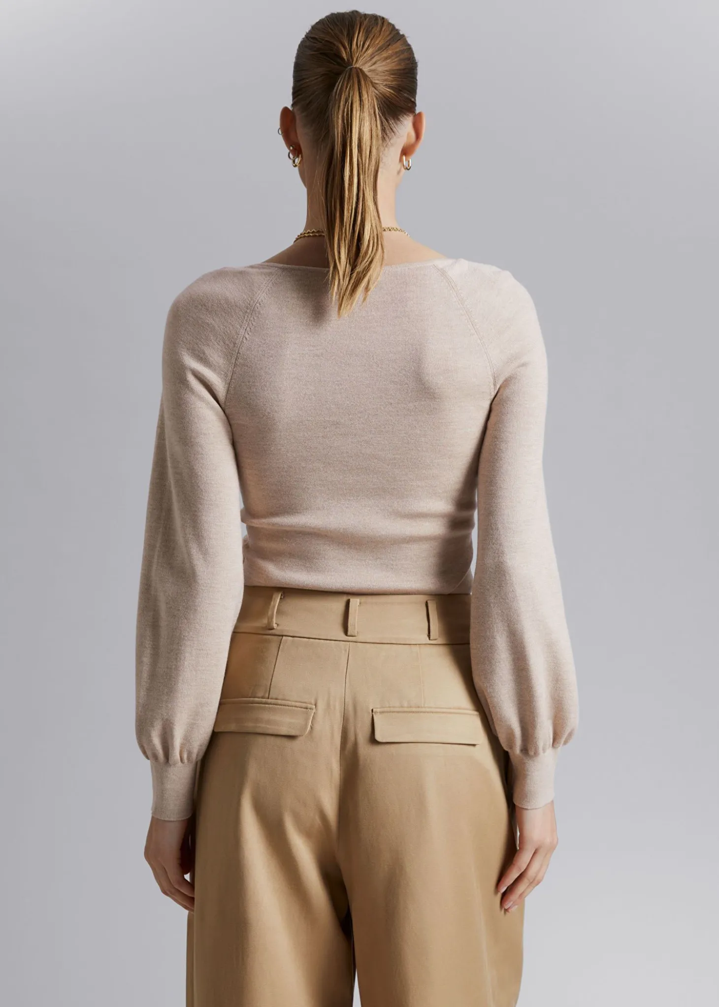 Slim-Fit Myk Strikket Topp
