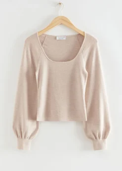 Slim-Fit Myk Strikket Topp