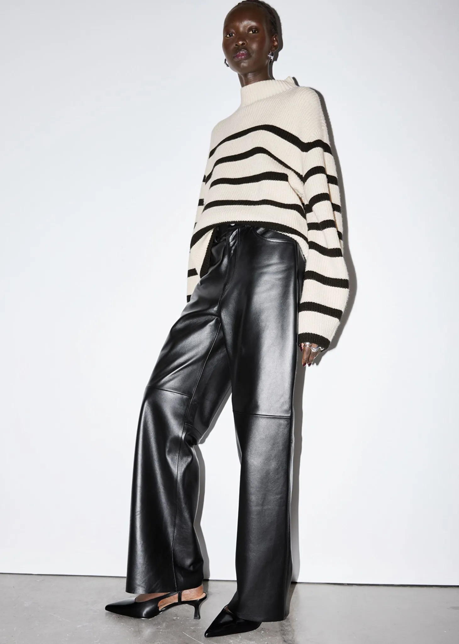Slingback Skinnpumper