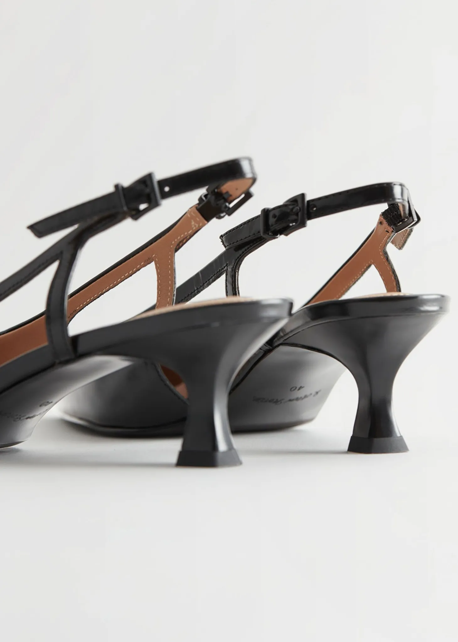 Slingback Skinnpumper