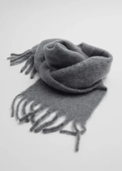 Stort Mohair-Blend Skjerf