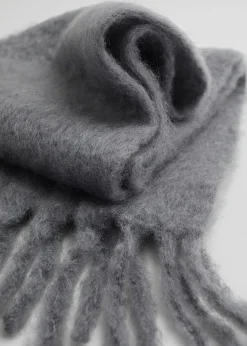 Stort Mohair-Blend Skjerf