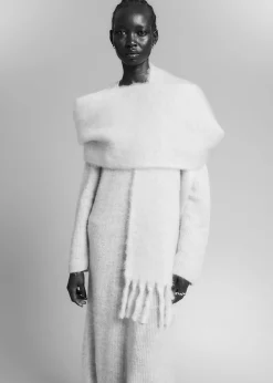 Stort Mohair-Blend Skjerf